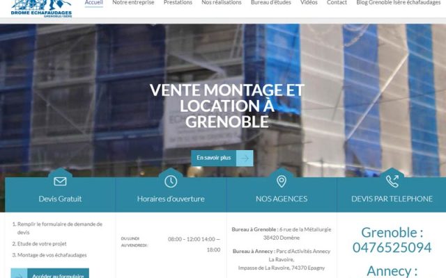 Location vente echafaudages Drome